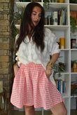 Nonni Gingham City Short Sherbet Coral